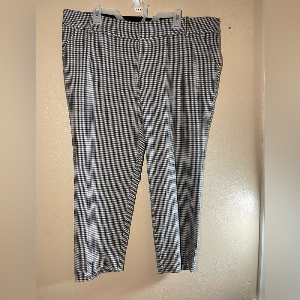Ava & Viv Plaid Checked Trouser Pant